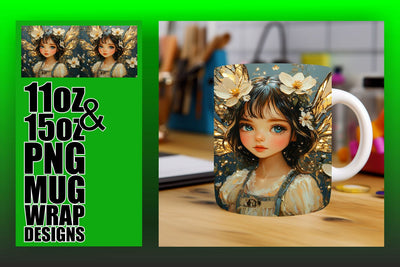 Transform your mugs with ease, beautiful designs await! , Fairy Sublimation HoodArtCraft 