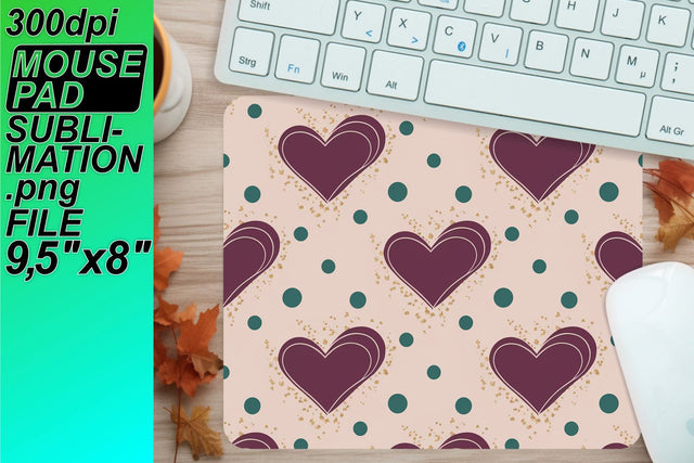 Transform your workspace with custom mouse pads! , Heart Sublimation HoodArtCraft 