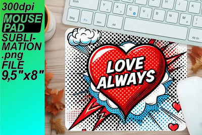 Transform your workspace with stunning mouse mat designs! , 3D Heart Sublimation HoodArtCraft 
