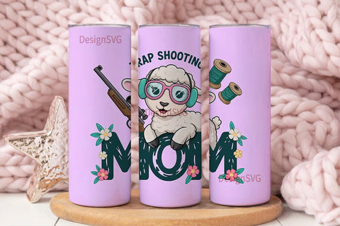 Trap Shooting Mom 20oz Tumbler Wrap Sublimation DesignSVG 
