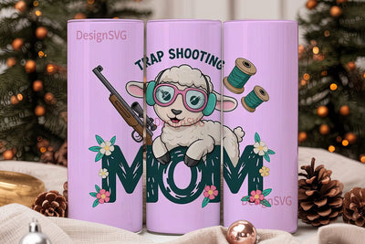 Trap Shooting Mom 20oz Tumbler Wrap Sublimation DesignSVG 