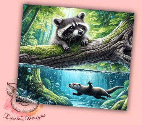 Trash Panda, Raccoon Tumbler, Cute Animals, 20oz Tumbler, Wildlife Sublimation, Raccoon Lover Gift, Digital Tumbler Wrap Sublimation Lara' s Designs 