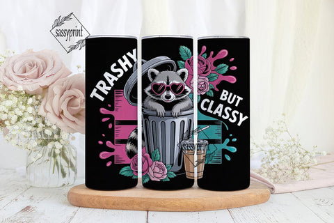 Trashy but Classy Raccoon 20oz Tumbler Sublimation sassyprint 