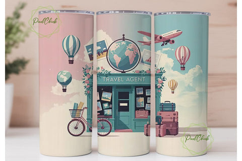 Travel Agent Tumbler Design Sublimation PixelChick 