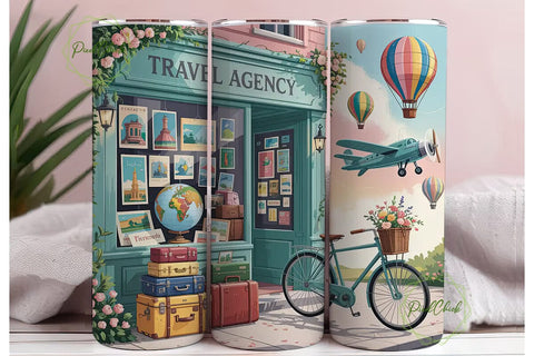 Travel Agent Tumbler Design Sublimation PixelChick 