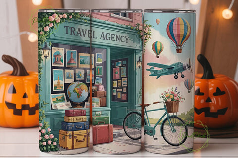 Travel Agent Tumbler Design Sublimation PixelChick 