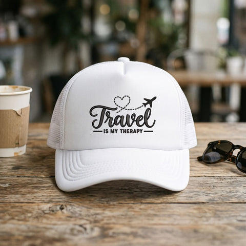 Travel Is My Therapy Embroidery Design – Airplane Heart Flight Path Wanderlust Travel Lover Machine Embroidery File Embroidery/Applique DESIGNS PatternFeed8 