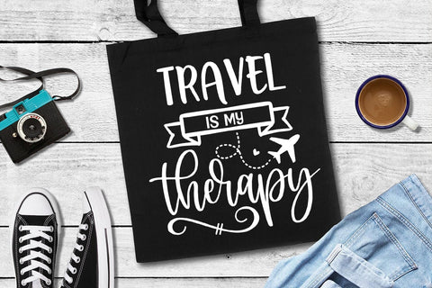 Travel is My Therapy I Travel SVG I Travel Quotes SVG SVG Ikonart Design Shop 