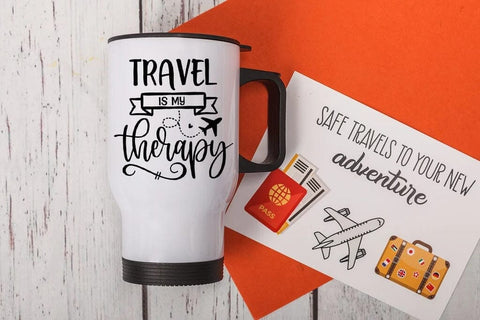 Travel is My Therapy SVG - Travel Quotes Cut File SVG Silhouette School Blog Design Shop 