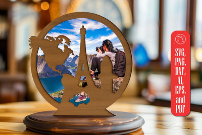 Travel Photo Frame Laser Cut SVG cut file SVG MD JOYNAL ABDIN 
