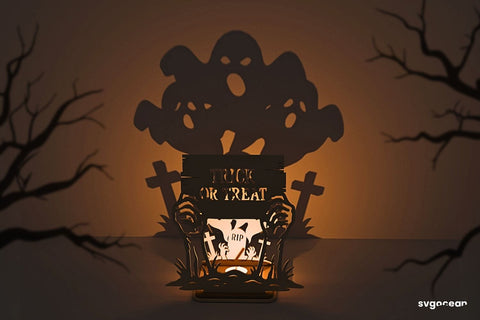 Trcik or Treat Candle Holder SVG SVG SvgOcean 