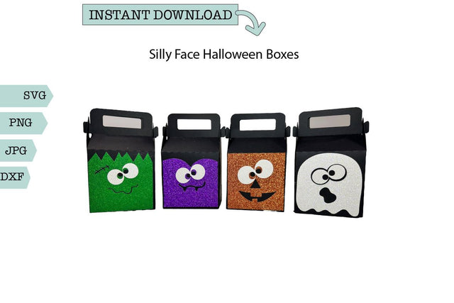 Treat Box-Silly Face Halloween Treat Boxes SVG Sharia Morton Designs 