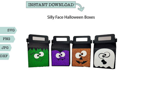 Treat Box-Silly Face Halloween Treat Boxes SVG Sharia Morton Designs 