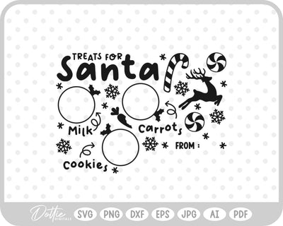 Treat Plate For Santa Christmas SVG DottieDigitals 