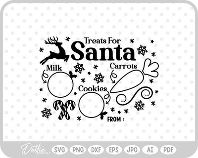 Treat Plate For Santa Christmas SVG DottieDigitals 