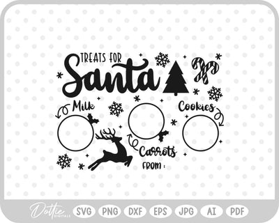 Treat Plate For Santa Christmas SVG DottieDigitals 