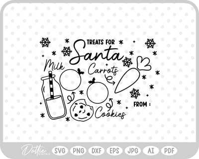 Treat Plate For Santa Christmas SVG DottieDigitals 