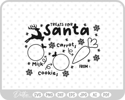 Treat Plate For Santa Christmas SVG DottieDigitals 