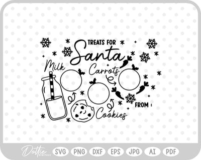 Treat Plate For Santa Christmas SVG DottieDigitals 