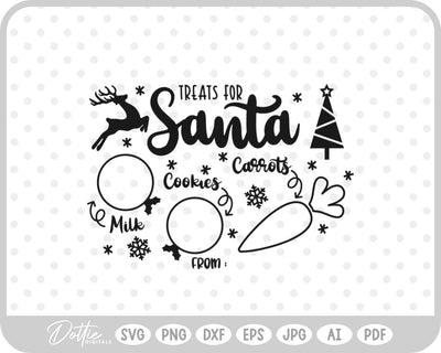 Treat Plate For Santa Christmas SVG DottieDigitals 