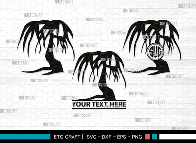Tree Branch Monogram, Tree Branch Silhouette, Tree Branch SVG, Leaf Branch Svg, Forest Svg, Wood Svg, Twig Svg, SB00540 SVG ETC Craft 