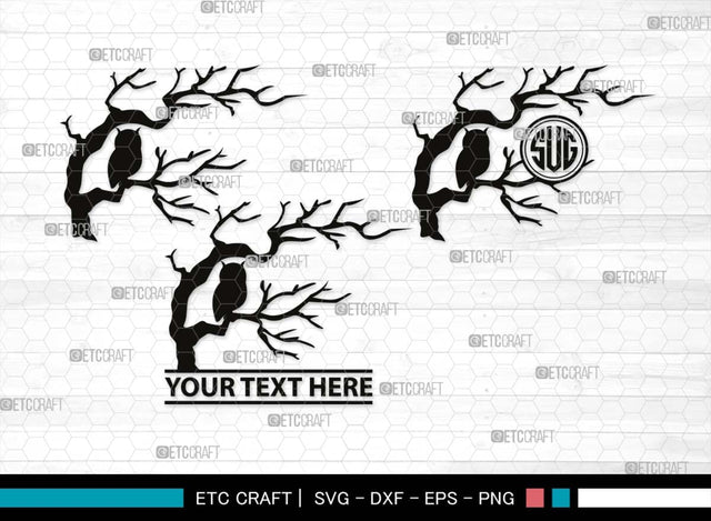 Tree Branch Monogram, Tree Branch Silhouette, Tree Branch SVG, Leaf Branch Svg, Forest Svg, Wood Svg, Twig Svg, SB00540 SVG ETC Craft 