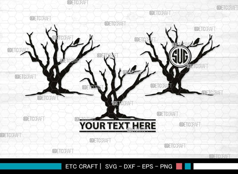 Tree Branch Monogram, Tree Branch Silhouette, Tree Branch SVG, Leaf Branch Svg, Forest Svg, Wood Svg, Twig Svg, SB00540 SVG ETC Craft 