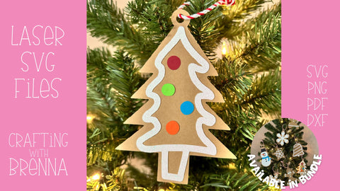 Tree Cookie Ornament Laser SVG SVG Crafting With Brenna 