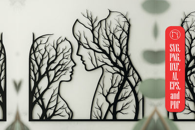 Tree Couple Acrylic Wall Decor SVG SVG MD JOYNAL ABDIN 