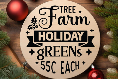 Tree farm holiday greens 55c each SVG Angelina750 
