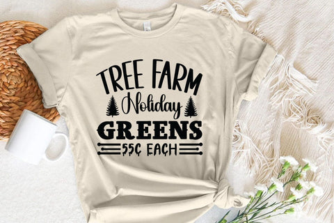 Tree farm holiday greens 55c each SVG Angelina750 