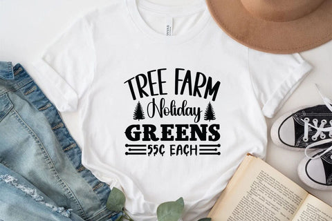 Tree farm holiday greens 55c each SVG Angelina750 