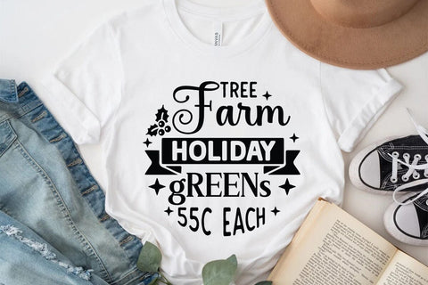 Tree farm holiday greens 55c each SVG Angelina750 