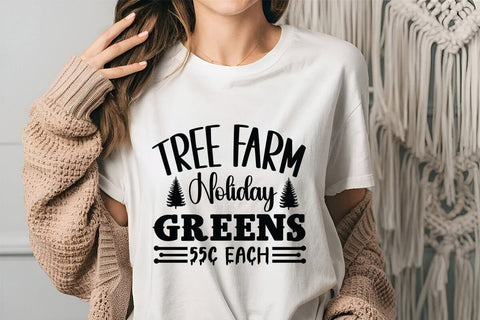 Tree farm holiday greens 55c each SVG Angelina750 