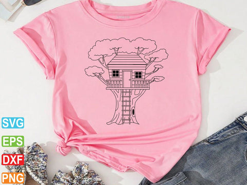 Tree House SVG, Tree House Vector Art SVG Creativeart88 