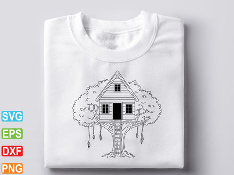 Tree House SVG, Tree House Vector Art SVG Creativeart88 