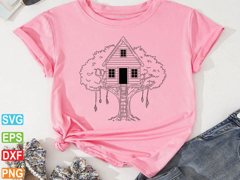 Tree House SVG, Tree House Vector Art SVG Creativeart88 