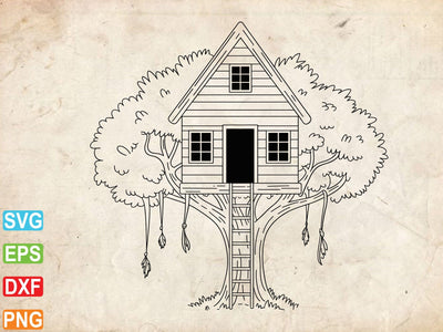 Tree House SVG, Tree House Vector Art SVG Creativeart88 