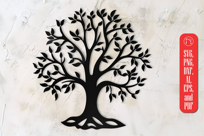 Tree Laser Cut SVG cut File SVG MD JOYNAL ABDIN 
