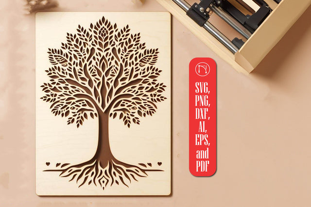 Tree Laser Cut SVG file SVG MD JOYNAL ABDIN 