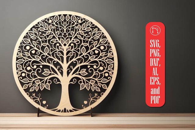 Tree Laser Cut SVG file. SVG MD JOYNAL ABDIN 