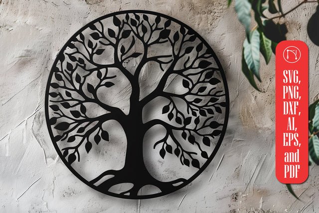 Tree laser cut SVG file wall decor SVG MD JOYNAL ABDIN 
