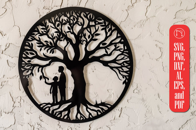 Tree laser cut SVG file wall decor SVG MD JOYNAL ABDIN 