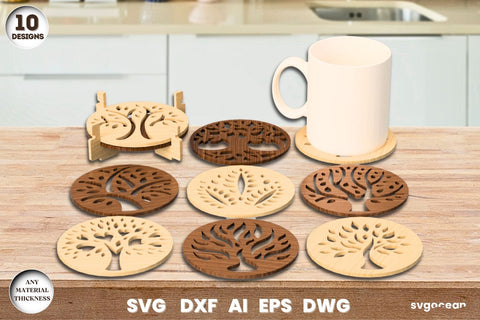 Tree of Life Coasters Laser Cut SVG SvgOcean 