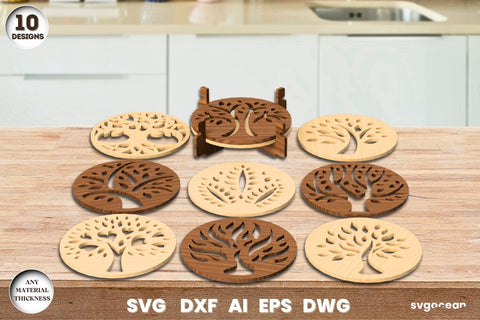 Tree of Life Coasters Laser Cut SVG SvgOcean 