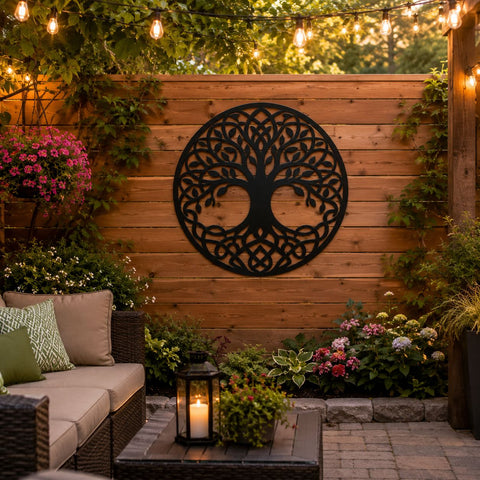Tree of Life Laser SVG | Celtic Tree DXF | Round Metal Wall Art Laser Cut File | CNC Plasma Cut Design | Rustic Home Decor SVG HappyDesignStudio 
