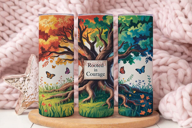 Tree of Life Seasons 20oz Tumbler Wrap Sublimation DesignSVG 