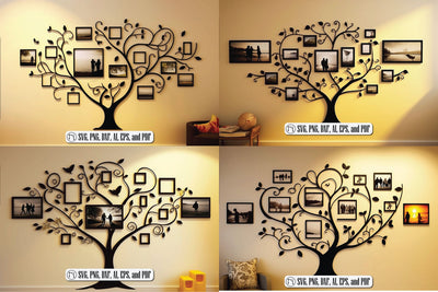 Tree Photo Frame Wall Decor SVG Bundle SVG MD JOYNAL ABDIN 