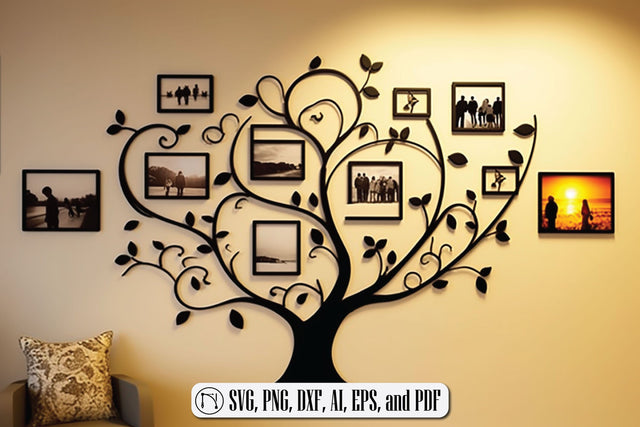 Tree Photo Frame Wall Decor SVG SVG MD JOYNAL ABDIN 