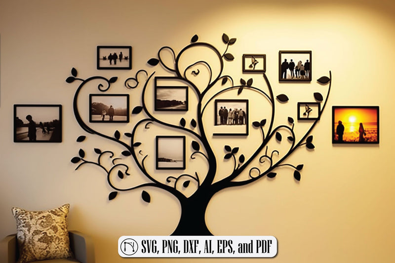 Tree Photo Frame Wall Decor SVG SVG MD JOYNAL ABDIN 